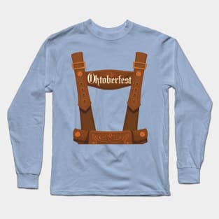 Lederhosen Suspenders Tee Oktoberfest Bavarian Munich Beer Long Sleeve T-Shirt